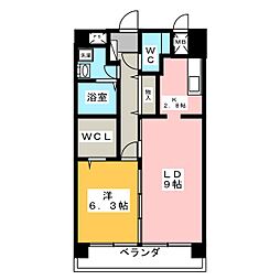 SOPHIAIZUMO 1LDKの間取図画像
