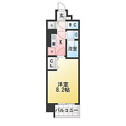 グレイス大須 1Kの間取図画像