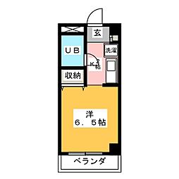 カレッジスクエア鶴舞 1Kの間取図画像