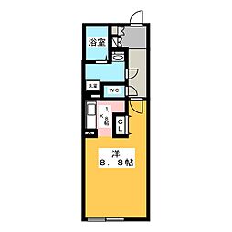 ルミナスパレス千代田 1Kの間取図画像