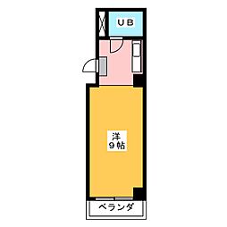 フォンティーヌ金山 ワンルームの間取図画像