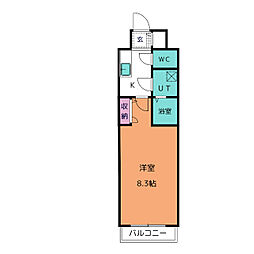 エスリード上前津リビア 1Kの間取図画像