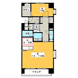 SOPHIAIZUMO 1LDKの間取図画像