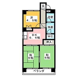 レスカール千代田 3DKの間取図画像