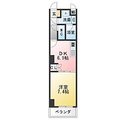 スタジオスクエア大須 1DKの間取図画像