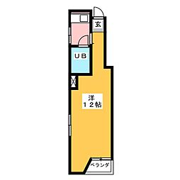 fビル金山 ワンルームの間取図画像