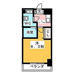 ASレジデンス上前津 1Kの間取図画像