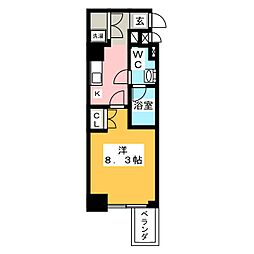 レジデンスチヨダ 1Kの間取図画像