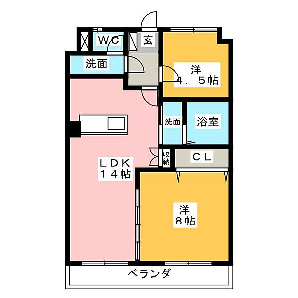 ロイヤルマンション社が丘 ｜愛知県名古屋市名東区社が丘３丁目(賃貸マンション2LDK・3階・57.33㎡)の写真 その2