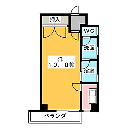 ルーチェ和 1Kの間取図画像