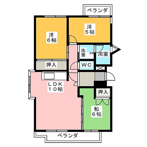 グリーンサイドハウスＮ棟 ｜愛知県長久手市杁ケ池(賃貸マンション3LDK・3階・59.00㎡)の写真 その2