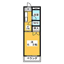 コーポ山ノ田  ｜ 愛知県長久手市長配２丁目（賃貸マンション1K・2階・21.26㎡） その2