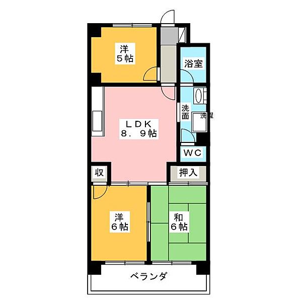 プラムアネックス ｜愛知県名古屋市守山区森孝２丁目(賃貸マンション3LDK・2階・56.23㎡)の写真 その2