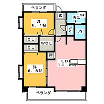 ホワイトホフマン  ｜ 愛知県名古屋市名東区朝日が丘（賃貸マンション2LDK・1階・64.05㎡） その2