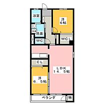 メゾン親名  ｜ 愛知県名古屋市名東区亀の井２丁目（賃貸マンション2LDK・2階・65.00㎡） その2