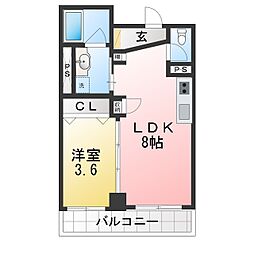 仮称)藤見が丘プロジェクト 1LDKの間取図画像