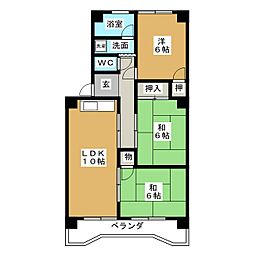 レジデンスオーミ 3LDKの間取図画像