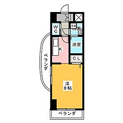 グランドガーデン藤ケ丘EX ワンルームの間取図画像