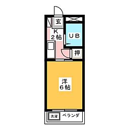 パーセル 1Kの間取図画像