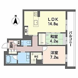 ルジェンド 2LDKの間取図画像
