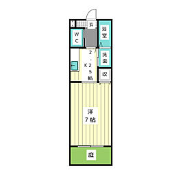 スターハイツ ワンルームの間取図画像