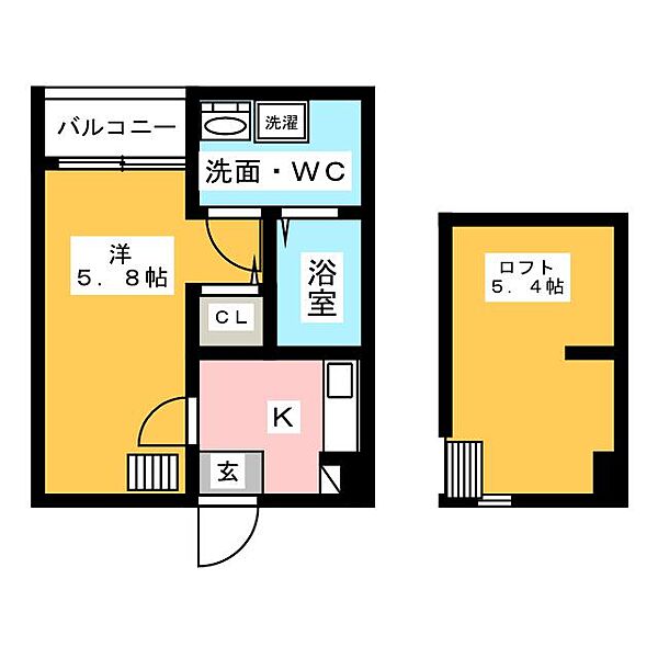 ローレルハウス小幡 ｜愛知県名古屋市守山区小幡南２丁目(賃貸アパート1K・1階・20.54㎡)の写真 その2