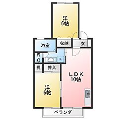 メゾン・ド・パルク 2LDKの間取図画像