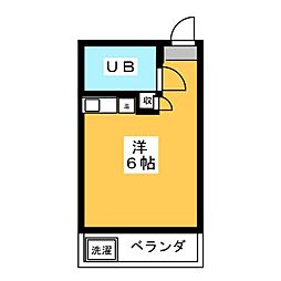 サンパレス小幡 ワンルームの間取図画像