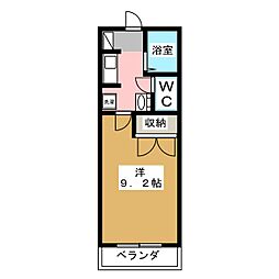 ラ・フォージュA 1Kの間取図画像