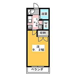 ラ・フォージュA 1Kの間取図画像