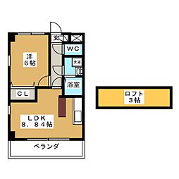 リーベンシュテーレ 1LDKの間取図画像