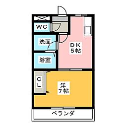 エストレラ大森 1DKの間取図画像