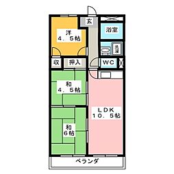 セジュールヒロ 3LDKの間取図画像