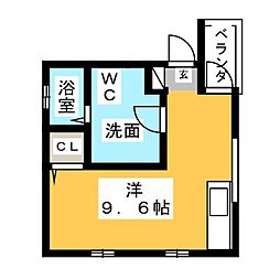 ルココン町南2 ワンルームの間取図画像