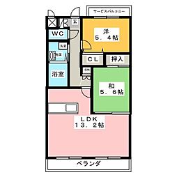 アーバンリミックス 2LDKの間取図画像