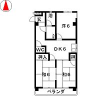 パークテラス  ｜ 愛知県名古屋市緑区六田２丁目（賃貸マンション3DK・2階・52.25㎡） その2