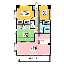 エスポワールシキタ  ｜ 愛知県名古屋市緑区姥子山５丁目（賃貸マンション3LDK・6階・69.52㎡） その2