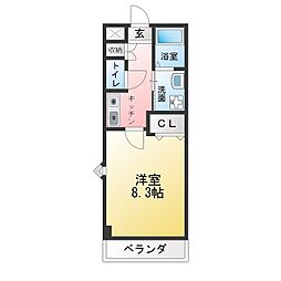 ラ・ステージ鎌倉台 1Kの間取図画像