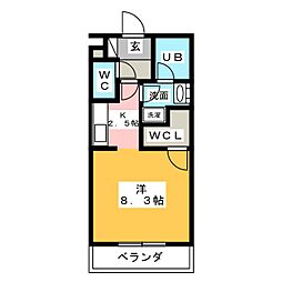 ウィンドローズ西峡 ワンルームの間取図画像