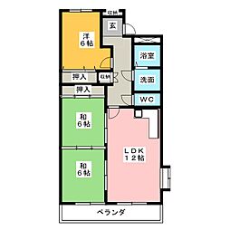 ベルビレッジ上汐田 3LDKの間取図画像
