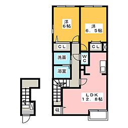 グリーンベル 2LDKの間取図画像