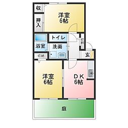 プリエール・T 2DKの間取図画像