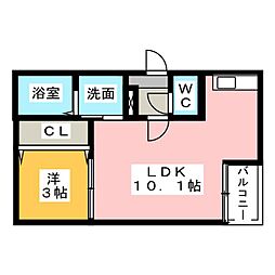 Warrennakashiota5 1LDKの間取図画像