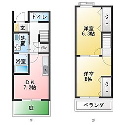プライムメゾン有松 2DKの間取図画像
