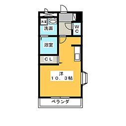 ルパサージュ2 ワンルームの間取図画像