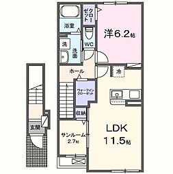 スペランザヴェルデ 1LDKの間取図画像