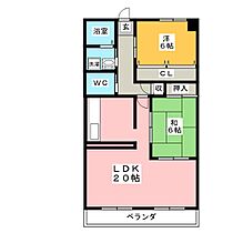 ミクニハイツII  ｜ 愛知県名古屋市港区築盛町（賃貸マンション2LDK・4階・65.52㎡） その2