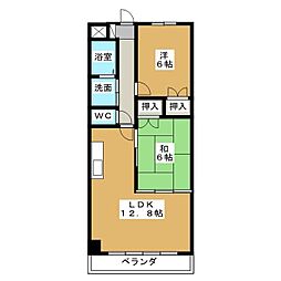 センチュリーパーク正保1番館 2LDKの間取図画像