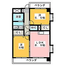 ベルドミール  ｜ 愛知県名古屋市港区当知３丁目（賃貸マンション2LDK・1階・48.17㎡） その2