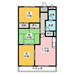 ハイツ・エスポアール 3LDKの間取図画像